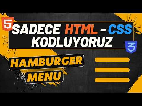 Sadece Html & Css ile Hamburger Menu