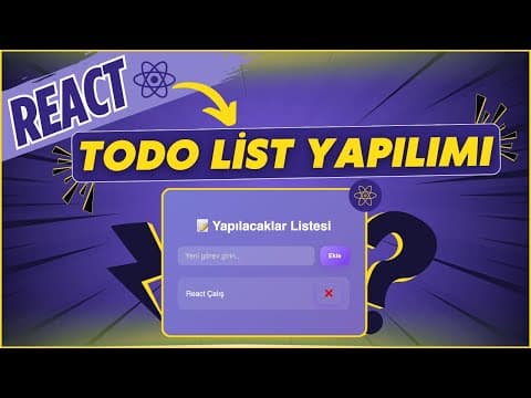 React ile To-Do Uygulaması